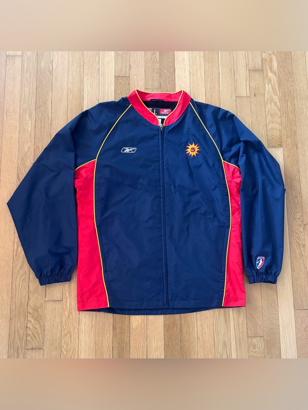 Vintage 2003 Connecticut Sun WNBA Team Issued Warm Up Jacket Reebok Men's L Tall